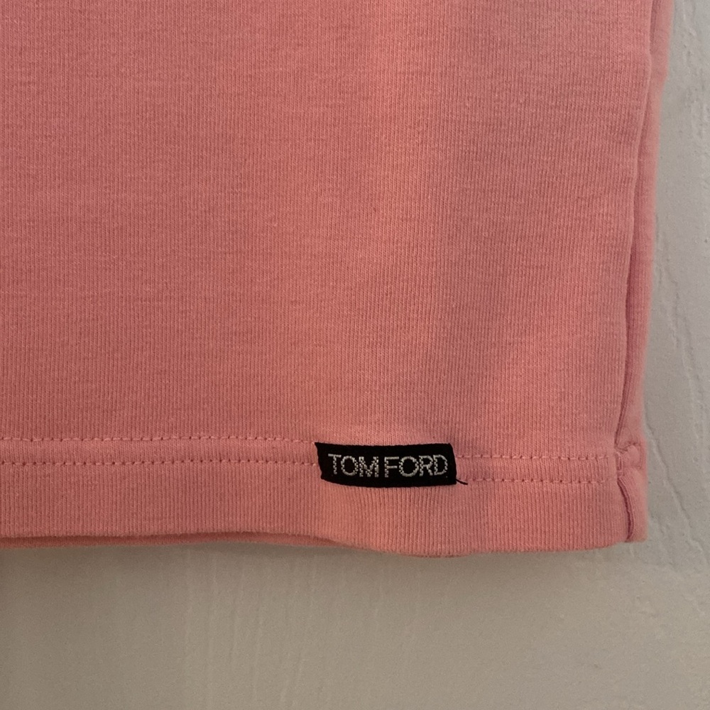 Tom Ford Peach Short Sleeve V-Neck Shirt - Picture 4 of 6